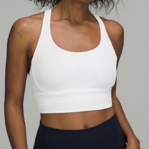 Lululemon Longline Energy Bra, ribbed white 6